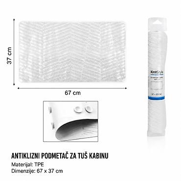 KMT Kvadratna prostirka za kupatilo, bela 3213160 - Brend: Kmt Style