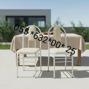 Stullar: Mətbəx üçün, Yeni, Qatlanmayan, rəng - Ağ Stul — 1