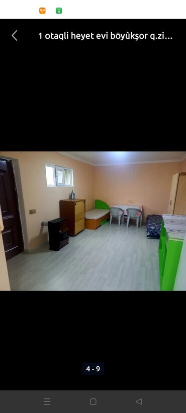 7 mkr 1 otaqli kiraye evler: 40 kv. m, 1 otaqlı, Qaz, İşıq, Su