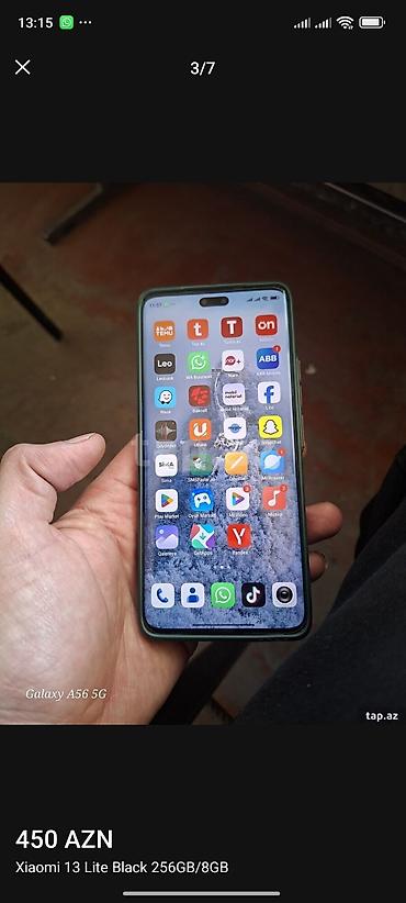 çoxlu oyun: Xiaomi 13 Lite, 256 GB, rəng - Qara, 
 İki sim kartlı — 4