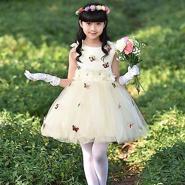 Платья: Детское платье, цвет - Голубой, Новый — 10