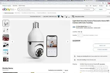 Kamere za video nadzor: #1850 WiFi Panorama Camera Light Bulb; Raspoloživo još 2 kom; na lalafo.rs — 5 Kamere za video nadzor: #1850 WiFi Panorama Camera Light Bulb; Raspoloživo još 2 kom; — 5