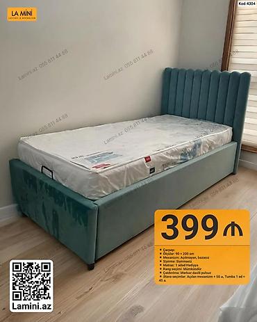 Ev üçün mebel: La Mini – Çarpayı (Kod: 4304) - Ölçü: 90 × 200 sm - Mexanizm — 1