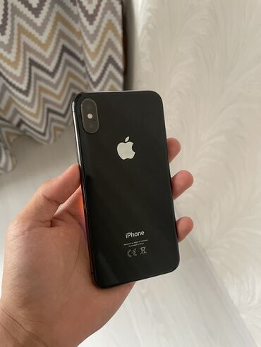 Apple iPhone: IPhone X, Б/у, 64 ГБ, Черный, 100 %