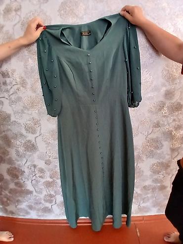 milli kişi geyimləri: - Model: Uzun don - Rəng: Yaşıl (tünd zümrüd tonunda) - Parça — 1