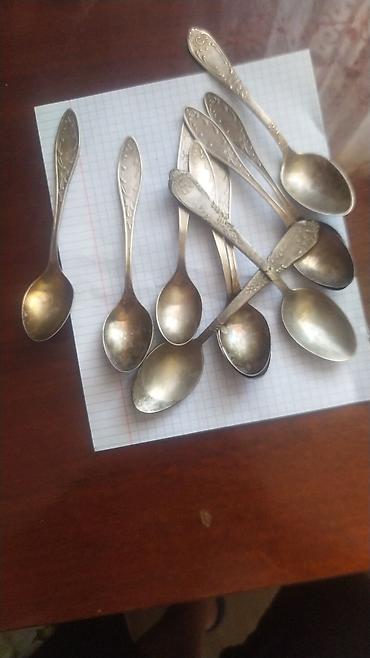 qab qaşıq: Məhsul: Kiçik metal çay qaşıqları dəsti Melchior qədim qaşıqlar — 1