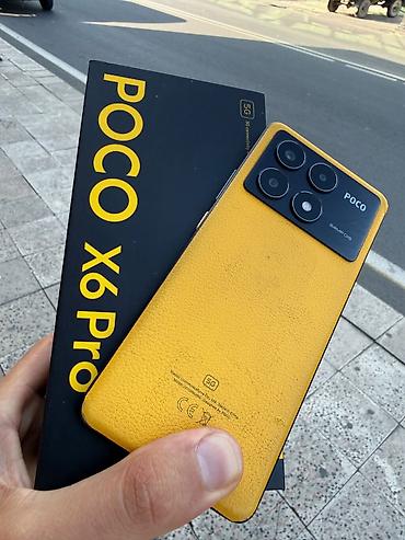 iphone 15 qiymeti: Poco X6 Pro 5G, 512 GB, rəng - Sarı, Barmaq izi — 1
