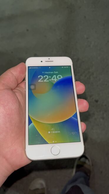 iphone 7 satış: IPhone 8, 64 ГБ, Белый, Отпечаток пальца