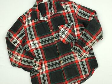 lidl klapki i skarpety: Shirt 10 years, condition - Very good, pattern - Cell, color - Red
