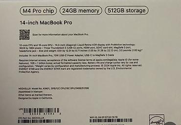 macbook pro i9: MacBook Pro 14 M4 Pro 24/512 space black new Характеристики: - Чип — 2