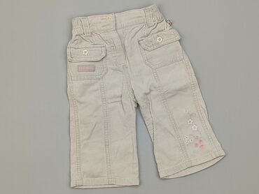 beżowe jeansy szerokie: Spodnie jeansowe, 6-9 m, stan - Dobry