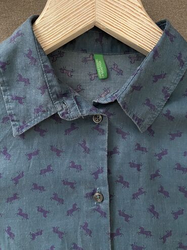 svečane košulje i tunike: Benetton, M (EU 38), Cotton, Animal, color - Multicolored