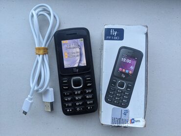 телефонные платы: Fly DS180, Колдонулган, < 2 ГБ, түсү - Кара, 1 SIM, 2 SIM
