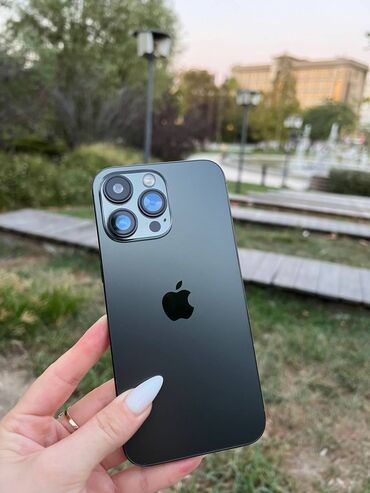 Apple iPhone: IPhone 15 Pro Max, 128 GB, Qara, Zəmanət, Simsiz şarj, Face ID