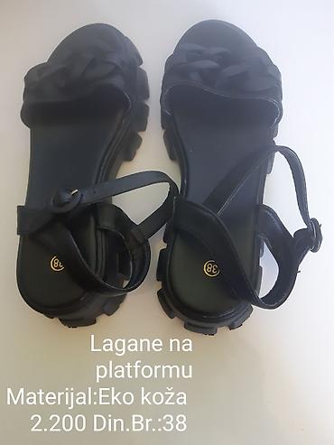 Sandale: Bele i Crne ženske sandale na platformu - Model: otvorene sandale sa — 16
