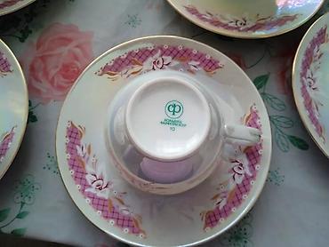 Qab-qacaq və mətbəx ləvazimatları: Çay dəsti, Keramika, 6 nəfərlik, Almaniya — 4