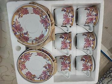 samovar cay: Çay dəsti, rəng - Ağ, Farfor — 2