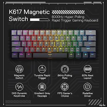 klavyatura komputer: Redragon K617 Fizz Magnetic Switch 8K Gaming Keyboard 🟢 Rəsmi iş yeri — 4