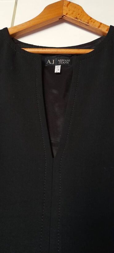 crna kožna haljina: Giorgio Armani M (EU 38), color - Black, Evening, Without sleeves
