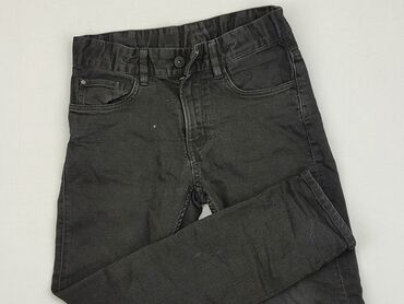 jeansy skinny a slim: Spodnie jeansowe, H&M, 10 lat, 140, stan - Dobry