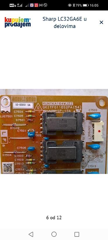 Aksesoari za TV i video: Sharp LC32GA6E – delovi Raspoložive originalne ploče i moduli za TV — 7