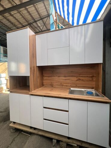 Кухонные гарнитуры: Кухонный гарнитур, Новый, цвет - Белый, ДСП, Бесплатная доставка — 5