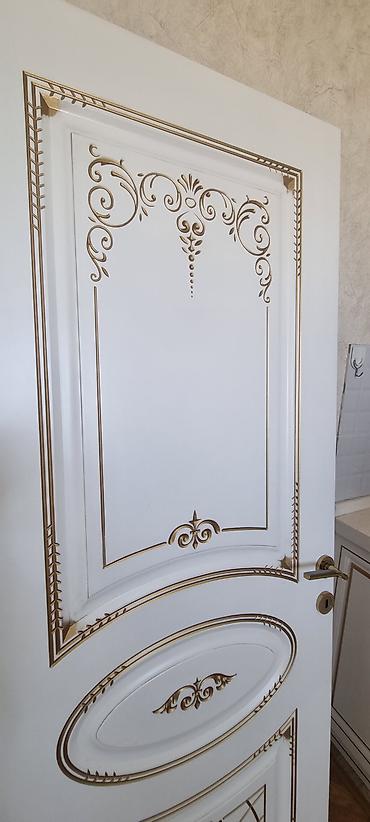 mdf panel: Klassik üslubda daxili qapılar (5 ədəd) - Rəng: südlü ağ - Dekor — 3