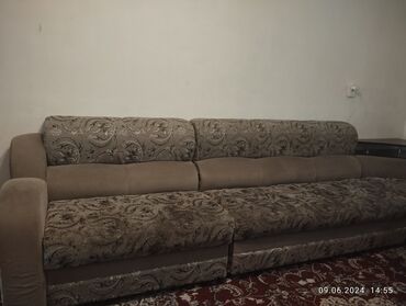корпусная мебель диван: Угловой диван, цвет - Коричневый, Б/у