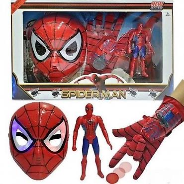 patike slike: Spiderman set sa rukavicom, maskom i igračkom. spiderman set sa — 1