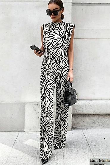 versace: Ženski elegantni kombinezon sa animal printom –2150 din — 5