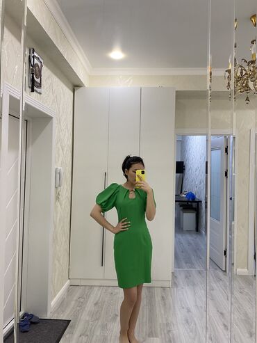 платье зеленое: Күнүмдүк көйнөк, Туркия, Кыска модель