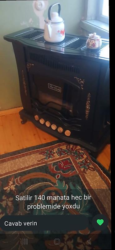kamin dekor: Qaz sobası (portativ salon isi̇dici soba) - Tip: Təbii qazla işləyən — 1