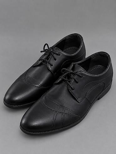 мужской обувь: Мужские туфли, 35, PULL&BEAR, Б/у, цвет - Черный, Самовывоз — 1