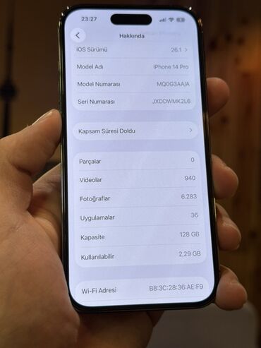 Apple iPhone: IPhone 14 Pro, 128 GB, Deep Purple, Face ID — 8