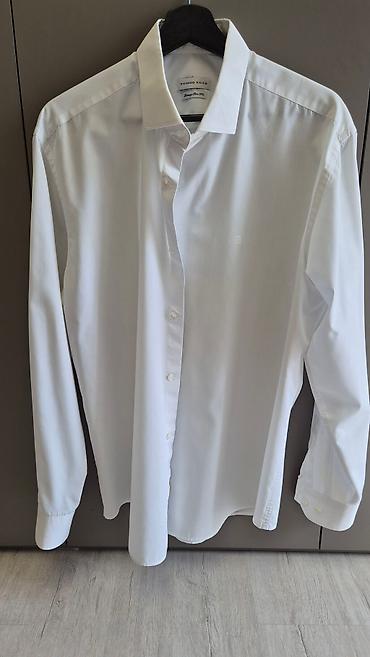 Рубашки: Мужская рубашка, 2XL, Б/у, цвет - Белый, Самовывоз — 1