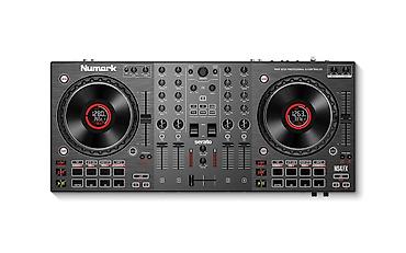 mikrofon shure: Numark NS4FX – 4 göyərtəli peşəkar DJ kontrolleri + iki səviyyəli — 1