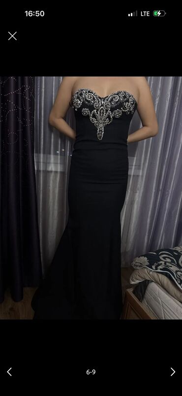 Вечерние платья: Вечернее платье, Коктейльное, С рукавами, Стразы, M — 5
