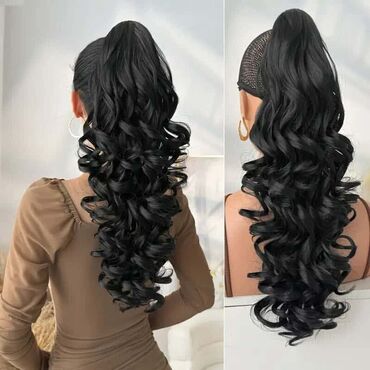 Perike i klipse: Ekstenzija rep na čičak – različite teksture i boje - Tip: sintetička — 2