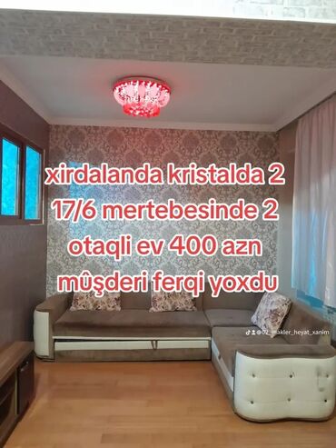 кристал абшерон хырдалан: Xirdalanda kristalda 2 otaqli ev 400 azn mûşderi ferqi