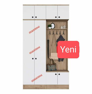 metbex ucun kunc divanlari: Прямой шкаф, Для прихожей, Для обуви, Распашной, Встраиваемый, 3 двери
