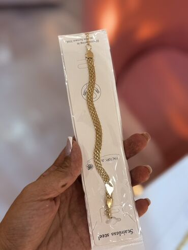 Bijuteriya dəstləri: Qızılı rəngli aksesuarlar seti – paslanmayan poladdan (316L) — 34