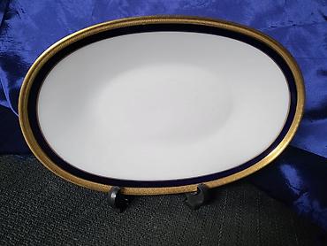 Ostali antikviteti: Oval Heinrich i Co. 1939g+ Bavaria. Oval,porcelan,kobalt,24na — 1