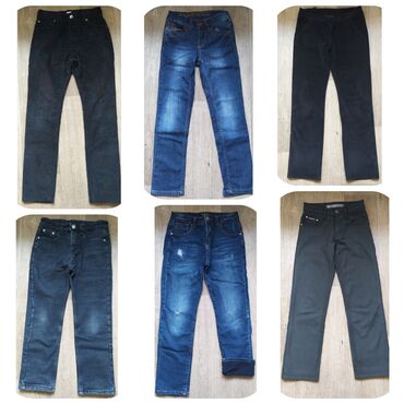 утеплённые джинсы: Джинсы и брюки, цвет - Голубой, Б/у