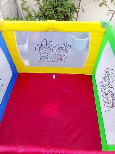 islenmis usaq manejleri: Uşaq oyun manesi / playpen - Rəngarəng dizayn: qırmızı-yaşıl-göy-sarı — 6