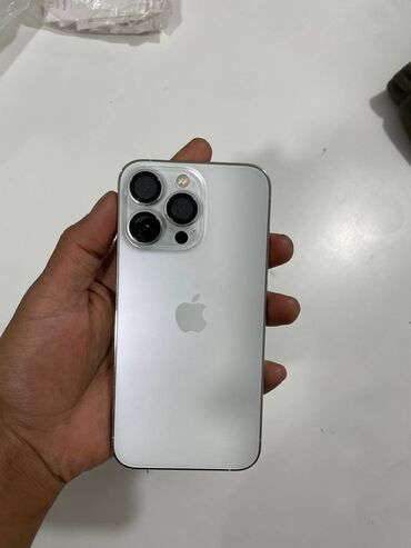 xr iphone цена: IPhone 13 Pro, Колдонулган, 256 ГБ, White Titanium, Каптама, 79 %