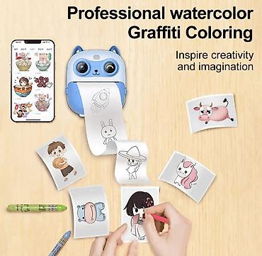 masin oyuncaq: Uşaq üçün termal printerli fotoaparat – Kids Print Camera - Yaş — 9