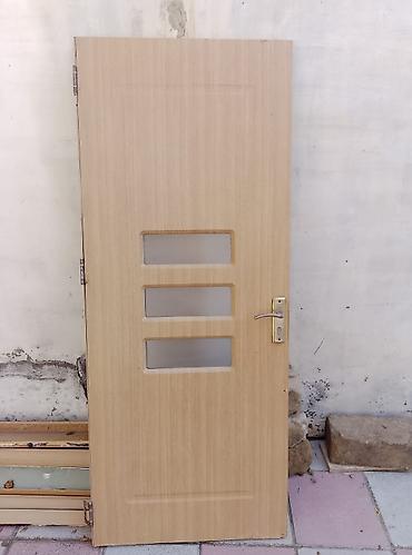 piknik seti: MDF qapı – şüşəli dizayn - Material: açıq palıd rəngli MDF üzlüklü — 4