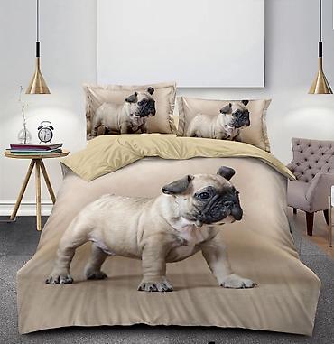 Posteljina: Troslojni set posteljine sa 3D motivima kućnih ljubimaca Posteljine — 2