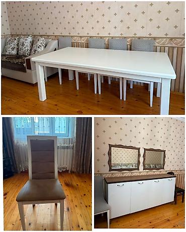 mebel stol stul: Qonaq dəsti birlikdə 600₼.masa 8 oturacaqlıdır.Ünvan Biləcəri.9203 — 1