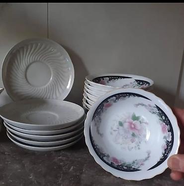 Наборы посуды: Посуда, фарфоровые тарелки СССР, размер 20×15 см, 11 шт — 13